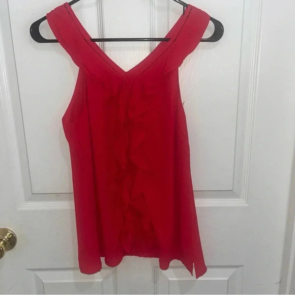 SKIES ARE BLUE TANK TOP WITH RUFFLED FRONT - Picture 1 of 4